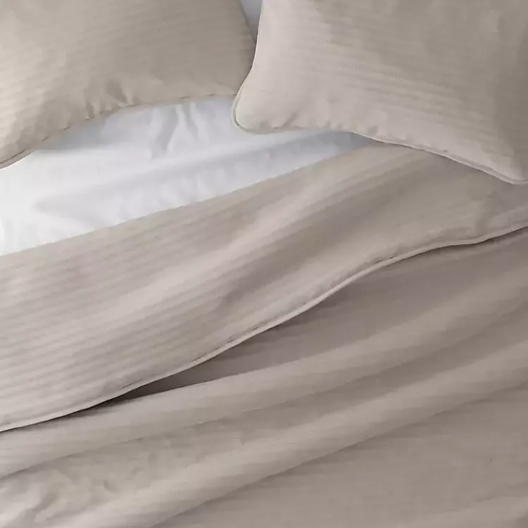 Kirklands Home Quilts|Latte Stitched Stripes 3-pc. King Quilt Set Tan