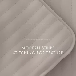 Kirklands Home Quilts|Latte Stitched Stripes 3-pc. King Quilt Set Tan