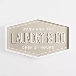 Kirklands Home Wall Quotes & Signs|Laundry & Co. Hexagon Wood Plaque