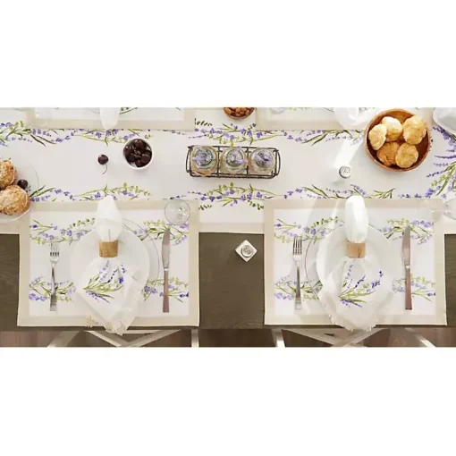 Kirklands Home Table Linens|Lavender Garland Cotton Placemats, Set of 4