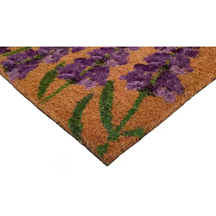 Kirklands Home Doormats|Lavender Hello Doormat