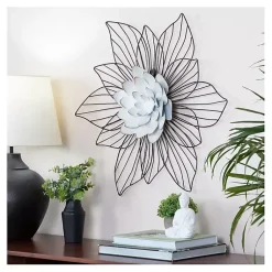 Kirklands Home Wall Plaques|Layered Flower Metal Wall Plaque