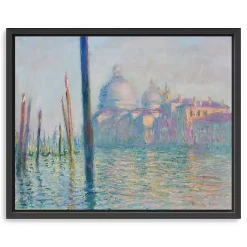 Kirklands Home Canvas Art|Le Grand Canal-Venice Framed Canvas Art Print Blue