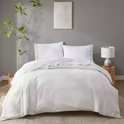 Kirklands Home Bed Sheets|Leafy Vine Hem Microfiber 4-pc. Full Sheet Set