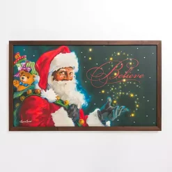 Discount LED Believe Jolly Framed Art Print Christmas Art & Wall Decor