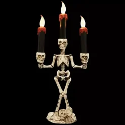 Clearance LED Dripping Skeleton Halloween Candelabra Halloween
