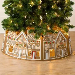 Clearance LED Gingerbread Christmas Tree Collar, 28 in. Christmas Tree Skirts & Collars