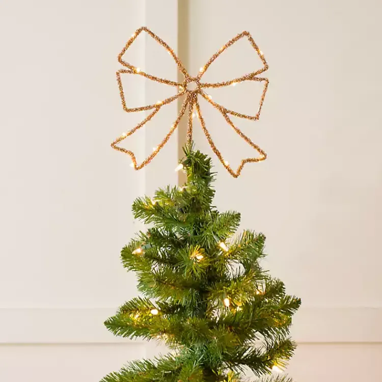 Discount LED Bow Christmas Tree Topper Christmas Tree Decorations