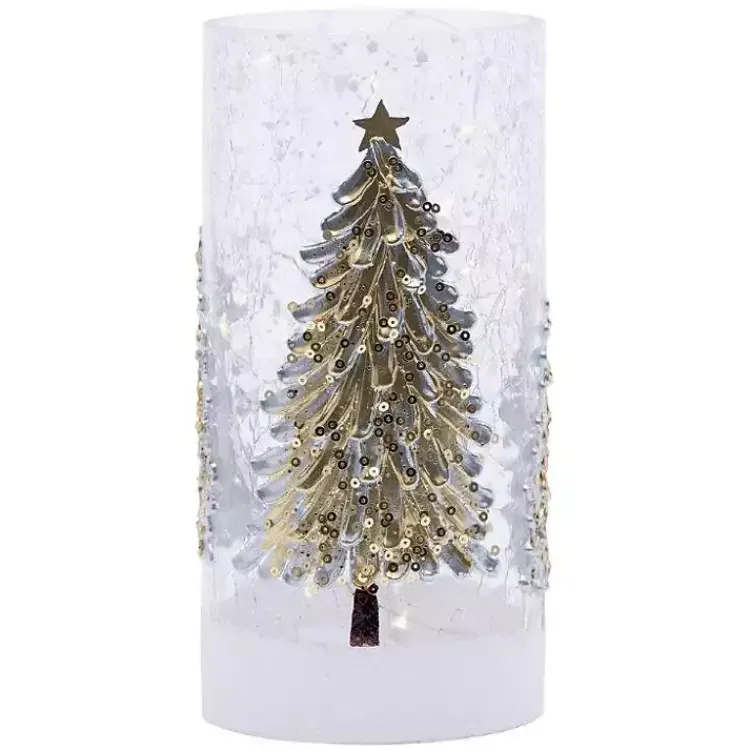 Outlet LED Gold Christmas Tree Vase Christmas Decorations