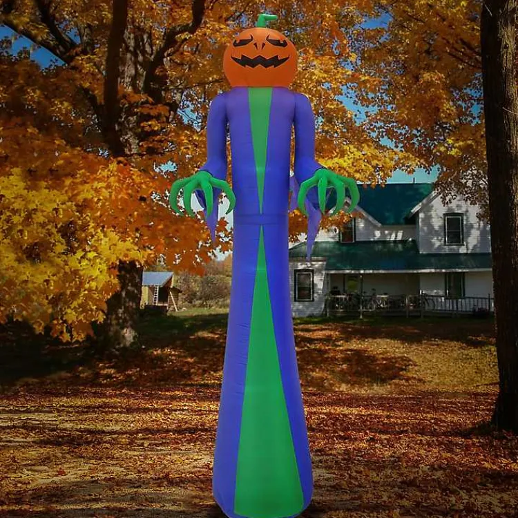 Clearance LED Jack O Lantern Halloween Inflatable, 12 ft. Halloween