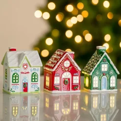 Online LED color Gingerbread Houses, Set of 3 Christmas Decorations