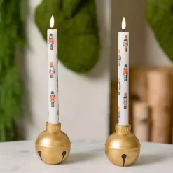 New LED Nutcracker Taper Candles, Set of 2 Flameless Candles