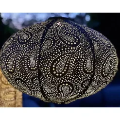 Kirklands Home Outdoor Lighting|LED Oval Outdoor Hanging Lantern Green