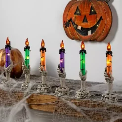 Online LED Skeleton Hand Candles, Set of 6 Halloween