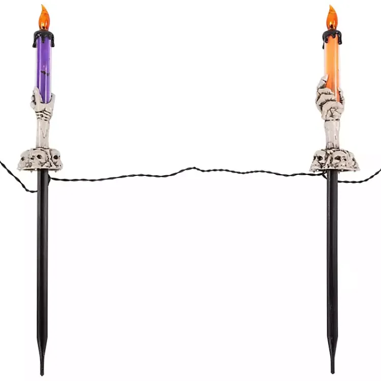 Online LED Skeleton Hand Candles, Set of 6 Halloween