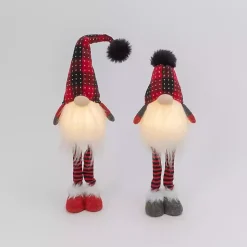 Online LED Standing Plush Gnome Decorations, Set of 2 Christmas Decorations