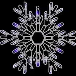 Best LED and Blue Snowflake Decoration, 15 in. Christmas Art & Wall Decor