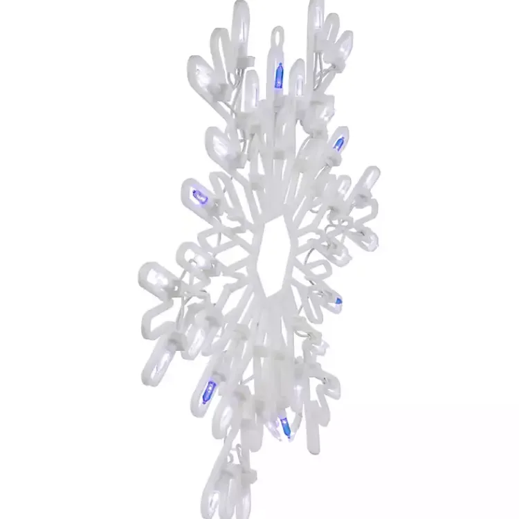 Best LED and Blue Snowflake Decoration, 15 in. Christmas Art & Wall Decor