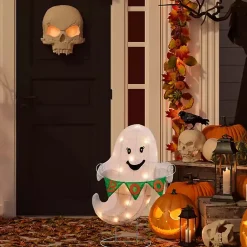 Best LED White Ghost Boo Banner Halloween Outdoor Décor Halloween