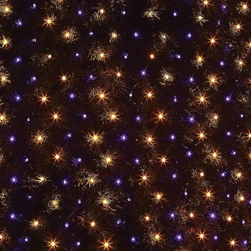 LED White Purple & Orange Light Net Halloween