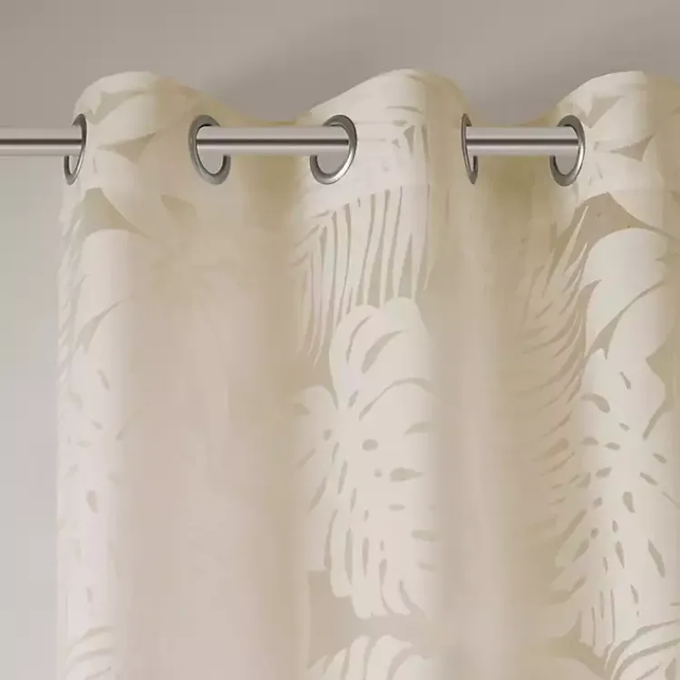 Kirklands Home Curtains & Drapes|Leilani Palm Leaf Curtain Panel, 84 in. Tan