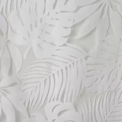 Kirklands Home Curtains & Drapes|Leilani Palm Leaf Curtain Panel, 84 in. White