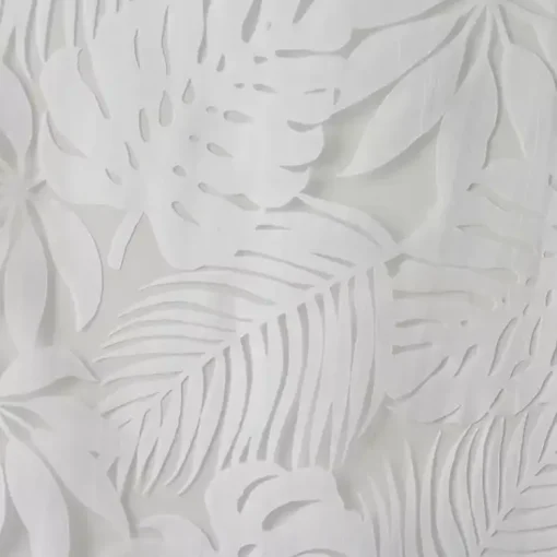 Kirklands Home Curtains & Drapes|Leilani Palm Leaf Curtain Panel, 84 in. White