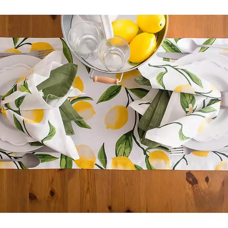 Kirklands Home Table Linens|Lemon Bliss Table Runner, 108 in. Multi