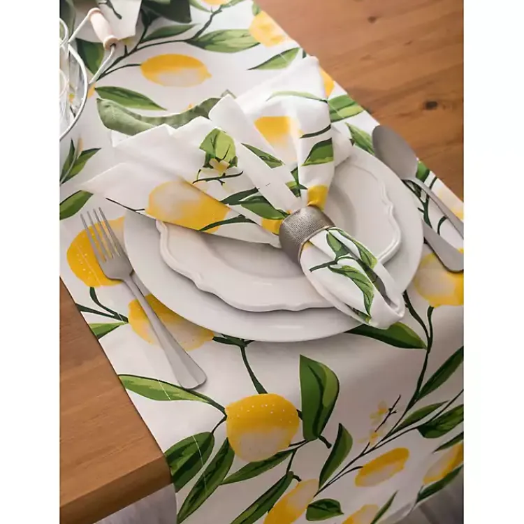 Kirklands Home Table Linens|Lemon Bliss Table Runner, 108 in. Multi