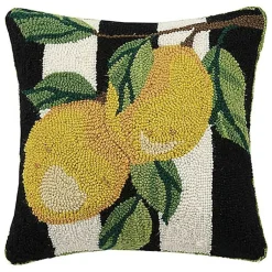 Online Lemon Branch Hooked Wool Pillow Pillows