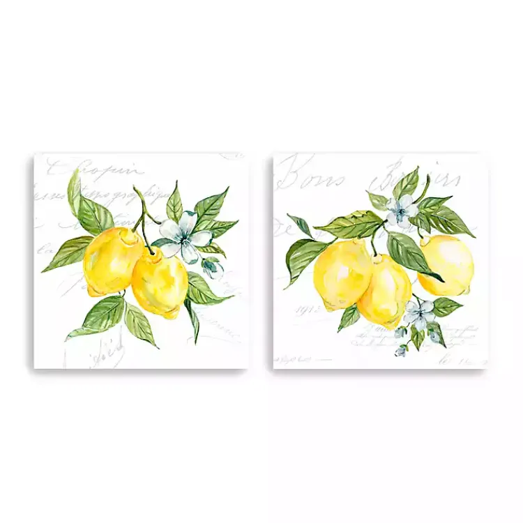 Kirklands Home Canvas Art|Lemon Squeeze Canvas Art Prints, Set of 2
