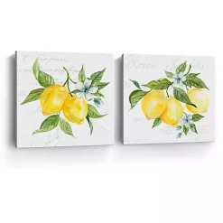 Kirklands Home Canvas Art|Lemon Squeeze Canvas Art Prints, Set of 2