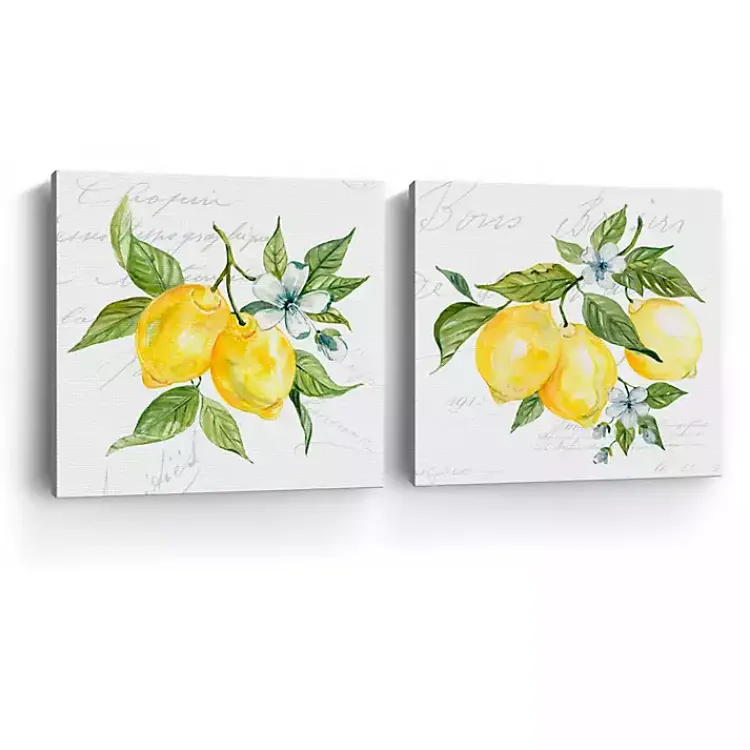 Kirklands Home Canvas Art|Lemon Squeeze Canvas Art Prints, Set of 2