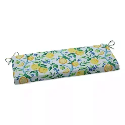 Kirklands Home Outdoor Cushions & Pillows|Lemon Vines Outdoor Bench Cushion