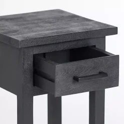 Kirklands Home Accent & End Tables|Leo Wood Accent Table Black