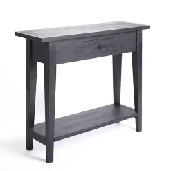 Kirklands Home Console Tables|Leo Wood Console Table Black