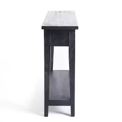 Kirklands Home Console Tables|Leo Wood Console Table Black