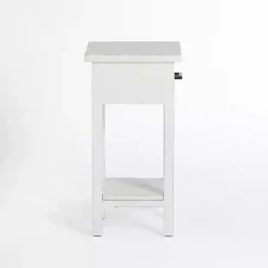 Kirklands Home Accent & End Tables|Leo Wood Accent Table White