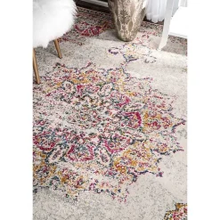 Kirklands Home Area Rugs|Leola Vintage Medallion Area Rug, 5x8 Multi