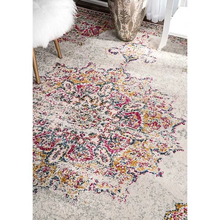Kirklands Home Area Rugs|Leola Vintage Medallion Area Rug, 5x8 Multi