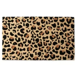 Kirklands Home Doormats|Leopard Print Coir Doormat