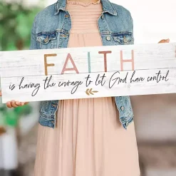 Kirklands Home Wall Quotes & Signs|Let God Have Control Wall Plaque