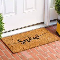 Kirklands Home Doormats|Let it Snow Polka Dot Coir Doormat
