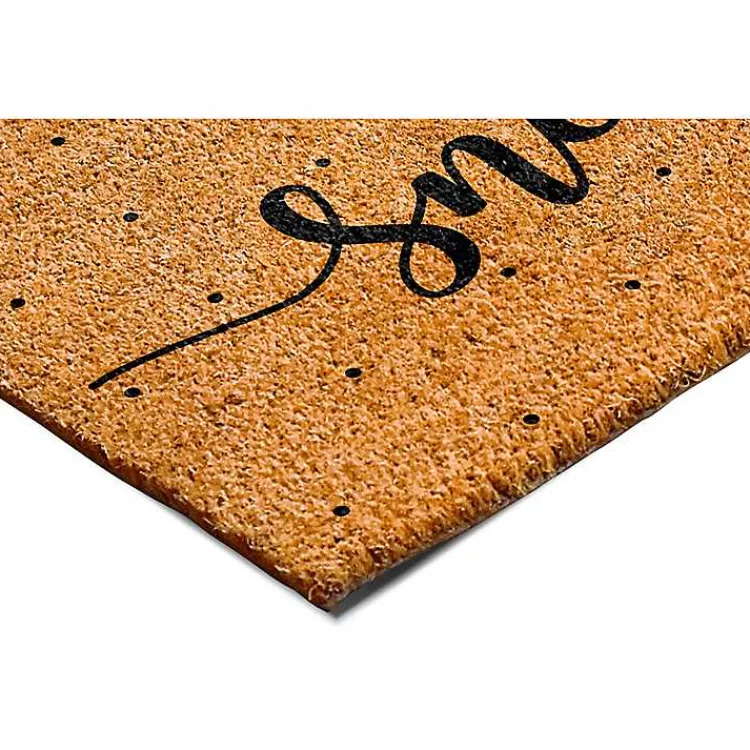 Kirklands Home Doormats|Let it Snow Polka Dot Coir Doormat