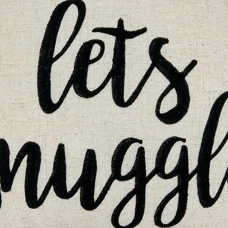 Sale Let's Snuggle Embroidered Throw Pillow Pillows