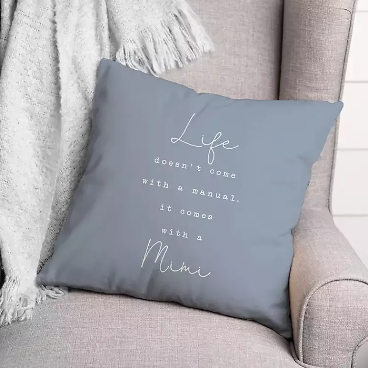 Best Life Comes with a Mimi Blue Pillow Pillows