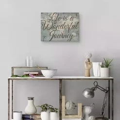 Kirklands Home Wall Quotes & Signs|Life Is A Wonderful Journey Canvas Art Print Brown