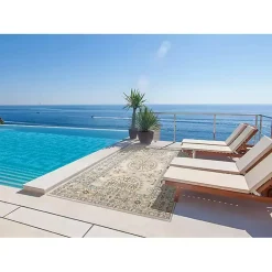 Kirklands Home Area Rugs|Light Beige Bohemian Area Rug, 7x9 Tan