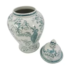 Discount Light and White Ceramic Chinoiserie Jar Decorative Bowls & Jars
