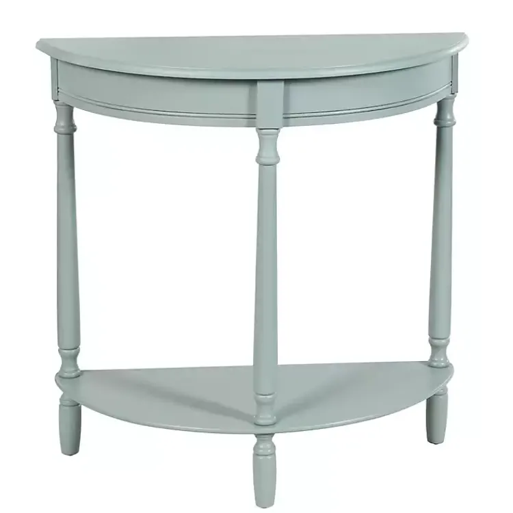 Kirklands Home Console Tables|Light Half Moon Tinslee Console Table Blue